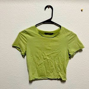 LIME GREEN CROP TOP